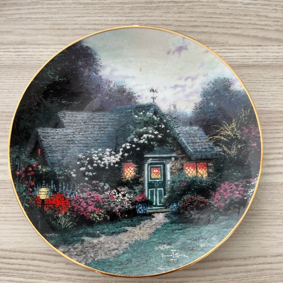 Weathervane Cottage Thomas Kinkade Plate - Picture 1 of 5